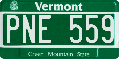 VT license plate PNE559