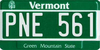 VT license plate PNE561