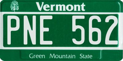 VT license plate PNE562