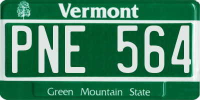 VT license plate PNE564