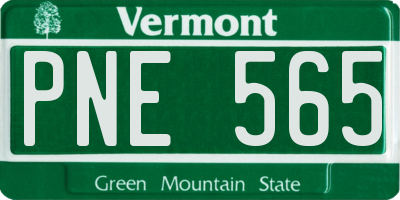 VT license plate PNE565