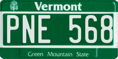 VT license plate PNE568