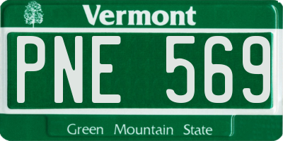 VT license plate PNE569