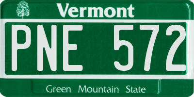 VT license plate PNE572