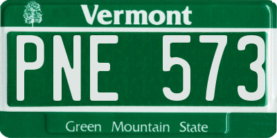 VT license plate PNE573
