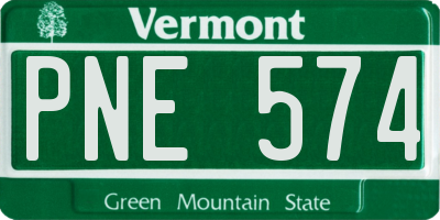 VT license plate PNE574
