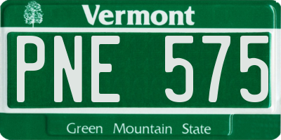 VT license plate PNE575