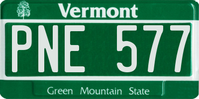 VT license plate PNE577