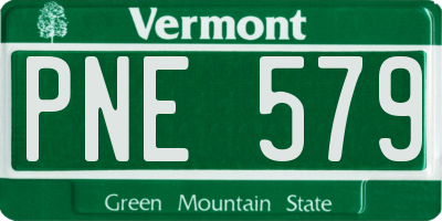 VT license plate PNE579