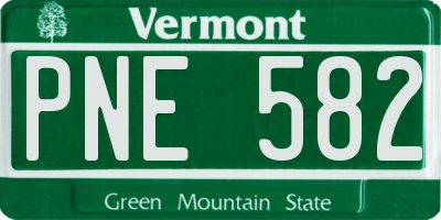 VT license plate PNE582