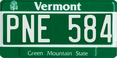 VT license plate PNE584