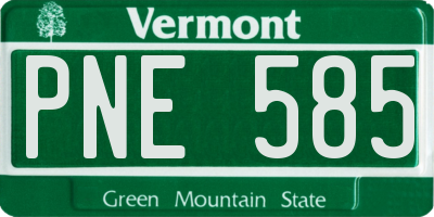 VT license plate PNE585
