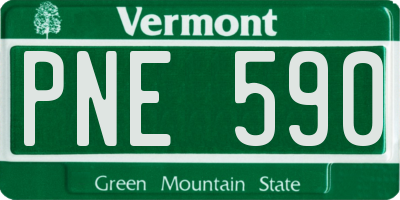 VT license plate PNE590