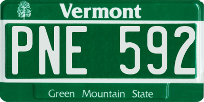 VT license plate PNE592