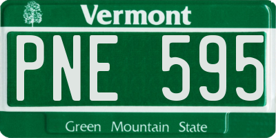 VT license plate PNE595