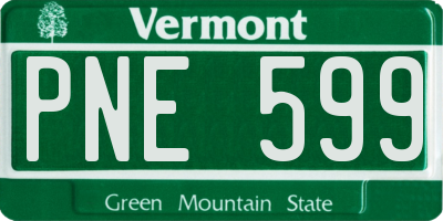 VT license plate PNE599