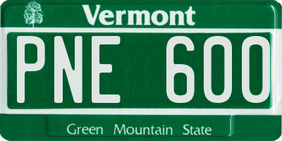 VT license plate PNE600