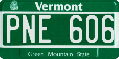 VT license plate PNE606