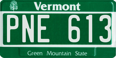 VT license plate PNE613