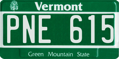 VT license plate PNE615
