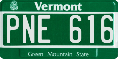 VT license plate PNE616
