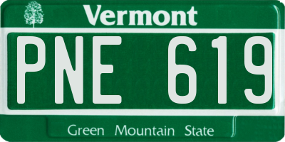VT license plate PNE619