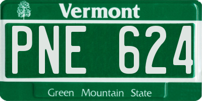 VT license plate PNE624