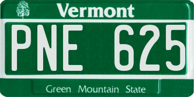 VT license plate PNE625