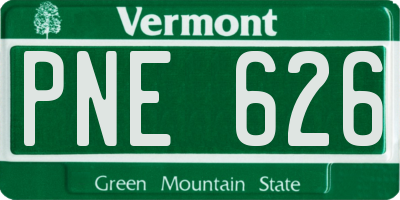 VT license plate PNE626