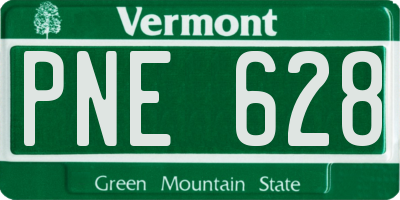 VT license plate PNE628