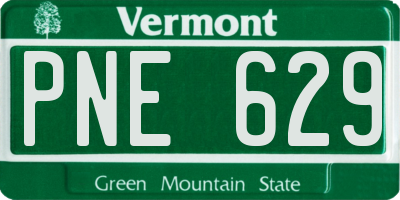 VT license plate PNE629