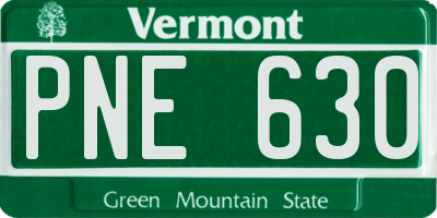 VT license plate PNE630