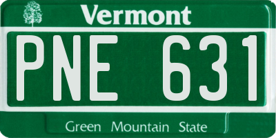 VT license plate PNE631