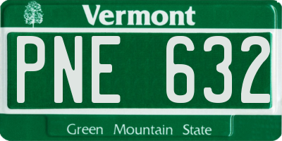 VT license plate PNE632