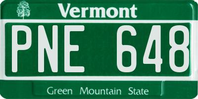 VT license plate PNE648