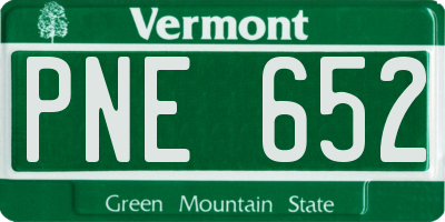 VT license plate PNE652