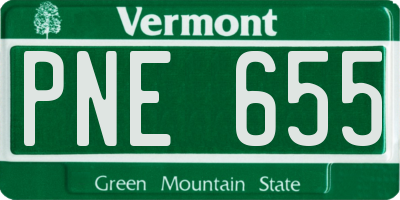 VT license plate PNE655
