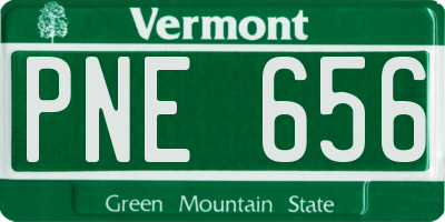 VT license plate PNE656