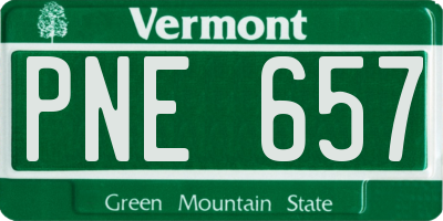 VT license plate PNE657