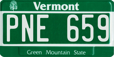 VT license plate PNE659