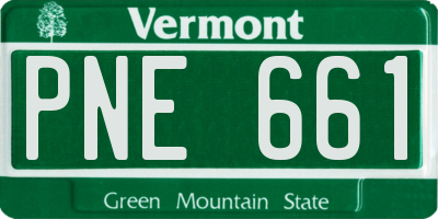 VT license plate PNE661