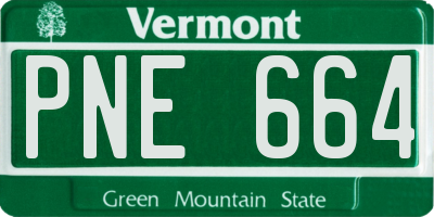 VT license plate PNE664