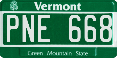 VT license plate PNE668