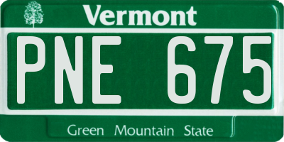 VT license plate PNE675