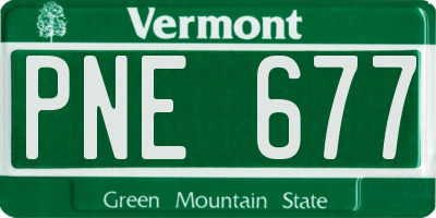 VT license plate PNE677