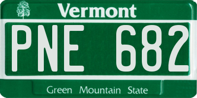 VT license plate PNE682