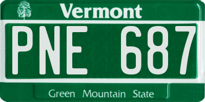 VT license plate PNE687