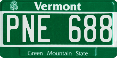 VT license plate PNE688
