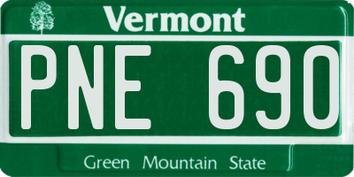 VT license plate PNE690