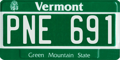 VT license plate PNE691